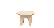 Keukenhof babytafel rond 60 cm berken oakTangara Groothandel voor de Kinderopvang Kinderdagverblijfinrichting